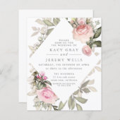 Frühjahrsflorale Einladung (Vorne/Hinten)