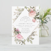 Frühjahrsflorale Einladung (Stehend Vorderseite)