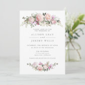 Frühjahrsflorale Einladung (Stehend Vorderseite)