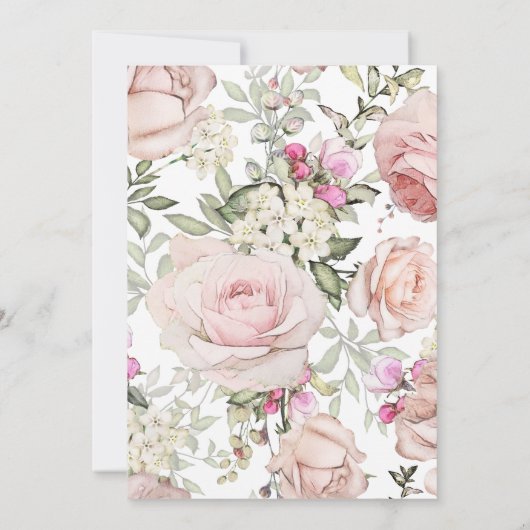 Frühjahrsflorale Einladung (Rückseite)