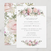 Frühjahrsflorale Einladung (Vorne/Hinten)