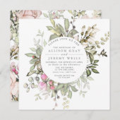 Frühjahrsflorale Einladung (Vorne/Hinten)