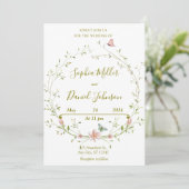 Frühjahrsflorale Einladung (Stehend Vorderseite)