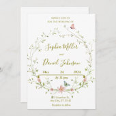 Frühjahrsflorale Einladung (Vorne/Hinten)