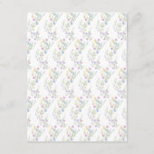 Frühjahrsflorale Hochzeitstorte Details Begleitkarte (Rückseite)