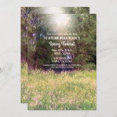 Frühjahrsflorale verzauberte Waldfrühlingsformel P Einladung (Vorne/Hinten)