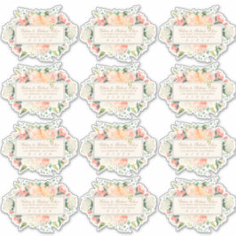 Frühjahrsfloralübergabe an Gastadressen-Labels Aufkleber