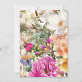 Frühjahrsflorensage Grüne Hochzeitseinladung Einladung (Rückseite)