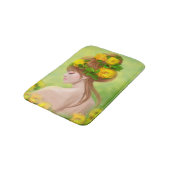 Frühjahrsfrau Bath Mat Badematte (Schrägansicht)