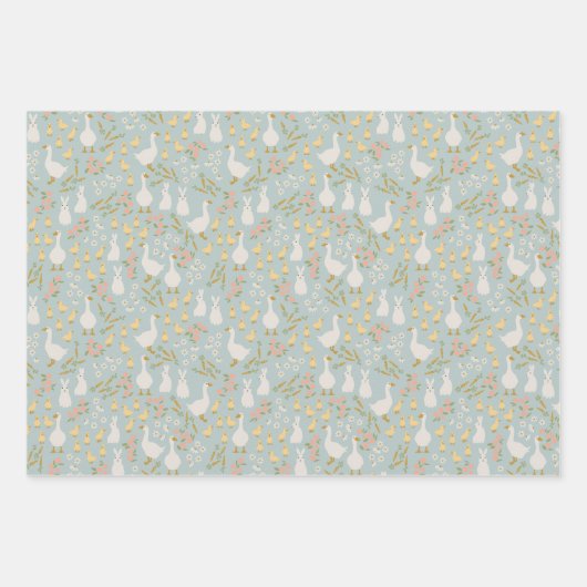 Frühjahrsfreunde Geschenkpapier Set (Vorderseite)