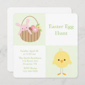 Frühjahrsfreunde Ostereier Jagen Feiertagskarte (Vorne/Hinten)