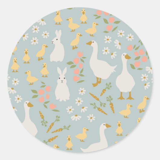 Frühjahrsfreunde Runder Aufkleber (Vorderseite)