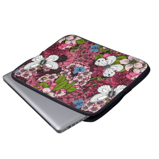 Frühjahrsgarten 2 laptopschutzhülle (Vorne Knopf)