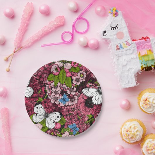 Frühjahrsgarten 2 pappteller (Party)