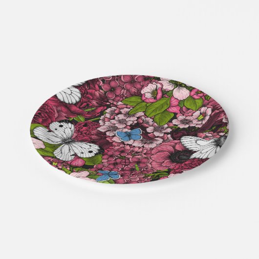 Frühjahrsgarten 2 pappteller (Schrägansicht)