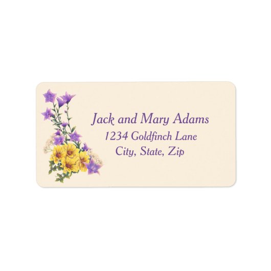 Frühjahrsgarten Adressaufkleber (Vorne)