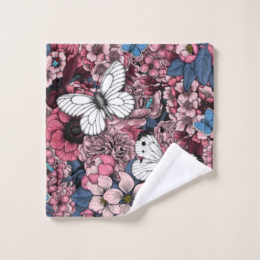 Frühjahrsgarten Badhandtuch Set (Waschlappen)