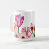 Frühjahrsgarten blüht kaffeetasse (Vorderseite Links)