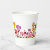 Frühjahrsgarten blüht pappbecher (Rückseite)