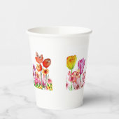 Frühjahrsgarten blüht pappbecher (Links)