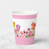 Frühjahrsgarten blüht pappbecher (Rückseite)