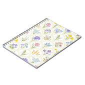 Frühjahrsgarten Blume in Regenbogenmedallion Notizblock (Linke Seite)