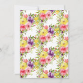 Frühjahrsgarten Blumen Erste Kommune Einladung (Rückseite)
