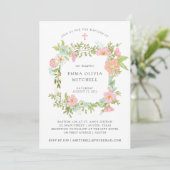 Frühjahrsgarten | Blumentaufen Einladung (Stehend Vorderseite)