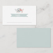 Frühjahrsgarten Bohemisch Romantische Hochzeit Platzkarte (Vorne/Hinten)