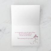 Frühjahrsgarten Dankeskarte (Innenseite)