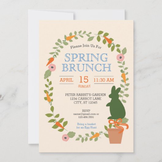 Frühjahrsgarten Einladung (Vorderseite)