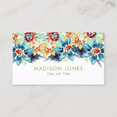 Frühjahrsgarten Elegante Einzigartiges Watercolor Visitenkarte (Vorderseite)
