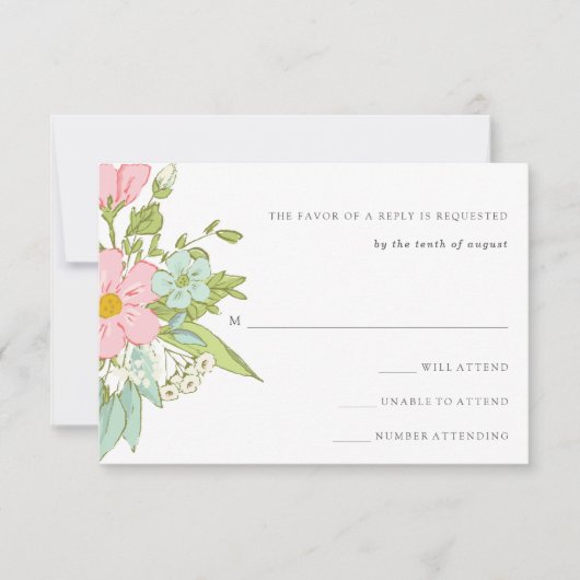 Frühjahrsgarten | Floral Wedding RSVP (Vorderseite)