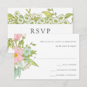 Frühjahrsgarten | Floral Wedding RSVP Karte (Vorne/Hinten)