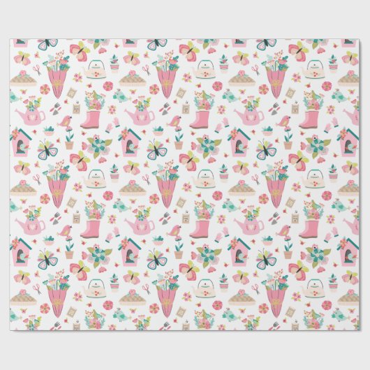 Frühjahrsgärten Geschenkpapier (Flach)