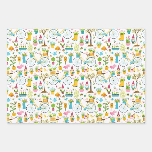 Frühjahrsgarten Geschenkpapier Set (Vorderseite 3)