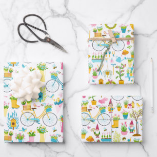 Frühjahrsgarten Geschenkpapier Set