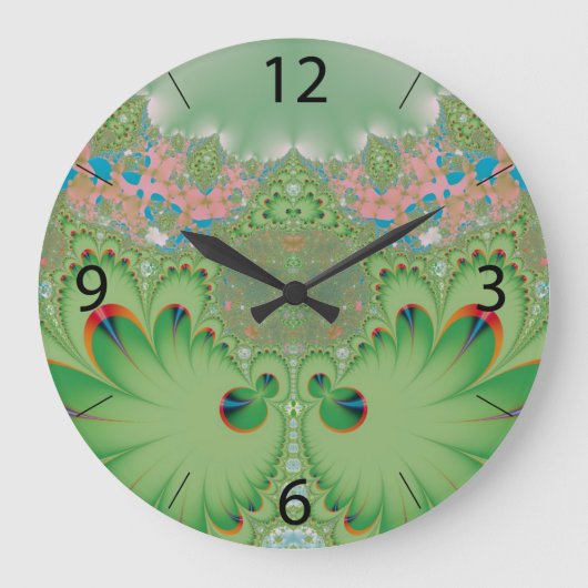 Frühjahrsgarten Große Wanduhr (Vorderseite)