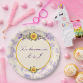 Frühjahrsgarten Hochzeitscreme Pappteller