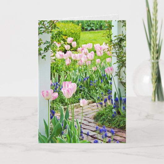 Frühjahrsgarten Karte (Vorderseite)