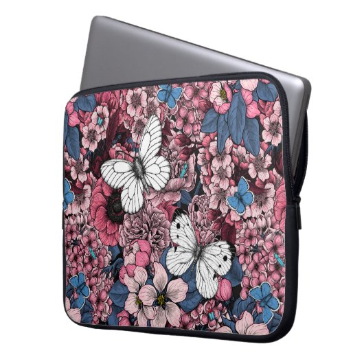 Frühjahrsgarten Laptopschutzhülle (Vorderseite Links)