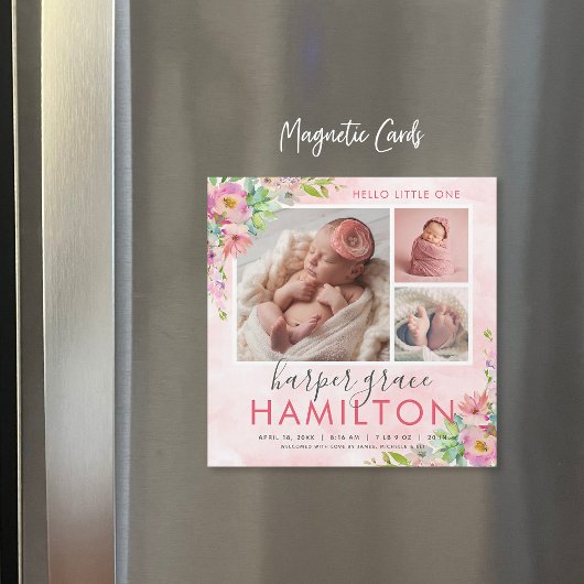 Frühjahrsgarten Magnetisches Foto - Geburtserkläru Magneteinladung