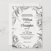 Frühjahrsgarten mit Details Einladung Hochzeit (Vorderseite)