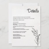 Frühjahrsgarten mit Details Einladung Hochzeit (Rückseite)