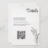 Frühjahrsgarten mit QR-Code Einladung zur Hochzeit (Rückseite)