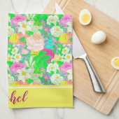 Frühjahrsgarten personalisiertes Küchentuch (Viertel Falte)
