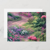 Frühjahrsgarten Postkarte (Vorne/Hinten)