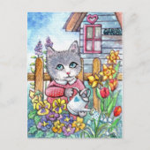 Frühjahrsgarten Postkarte (Vorderseite)