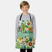 Frühjahrsgarten Retro Custom Muster Schürze (Getragen)