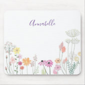 Frühjahrsgarten Wildblume | PERSONALISIERT Mousepad (Vorne)